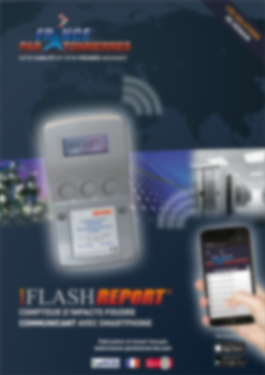 af-PLAQUETTE IFLASH REPORT compteur d'impact foudre connecté avec smartphone